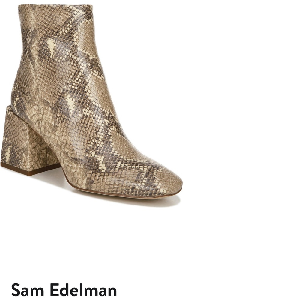 Sam Edelman Daruby Snakeprint Booties Size 7.5 - image 1